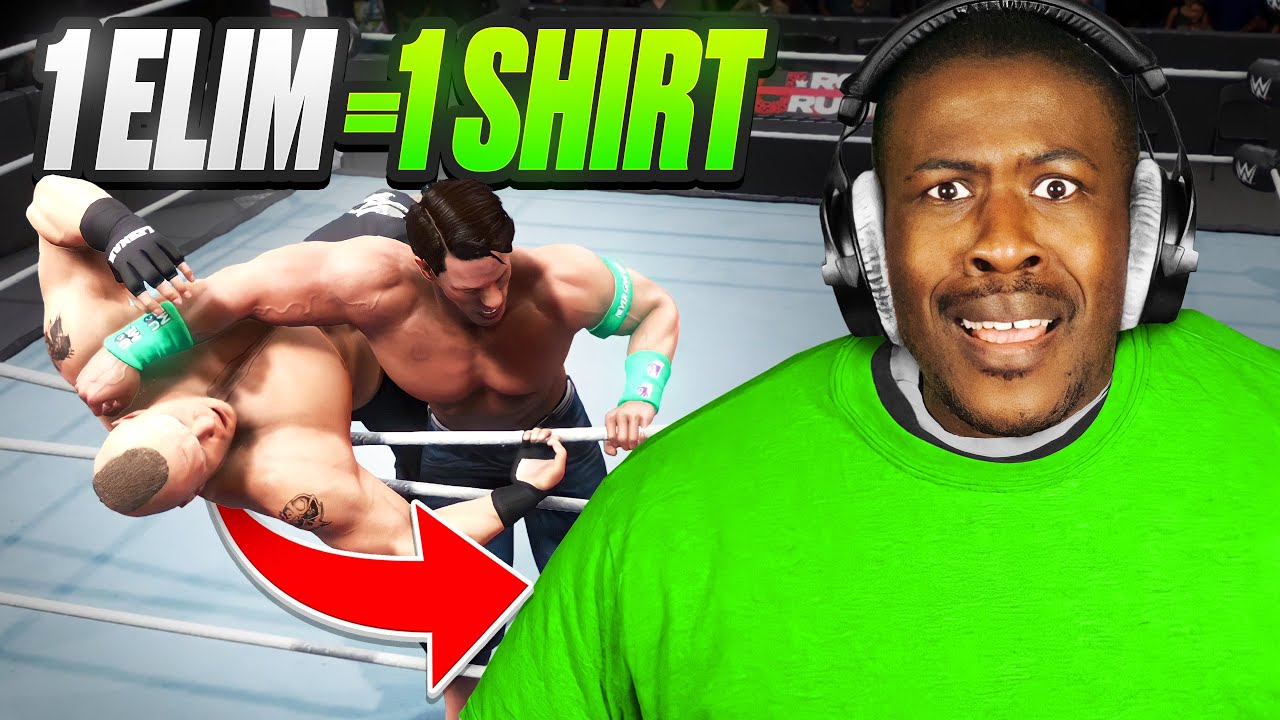 WWE 2K20 But I Put On A Shirt For Every Elimination I Get!