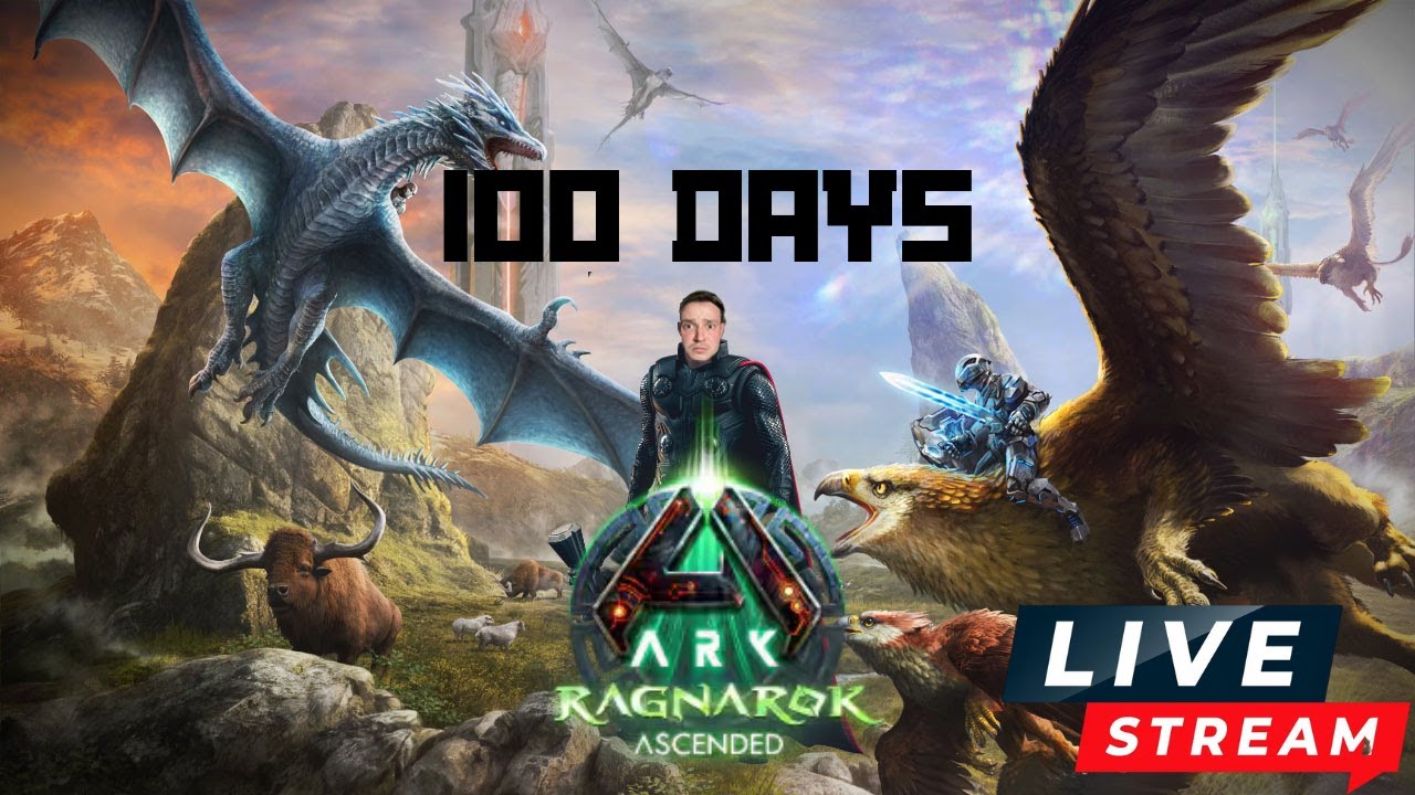 🔴I SPEND 100 DAYS IN ARK RAGNAROK [ARK SURVIVAL ASCENDED] 🔴