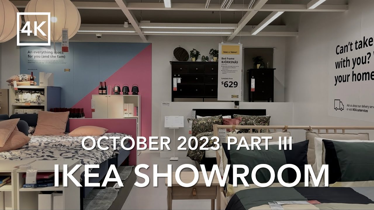 [4K Walk] 🇨🇦 Relaxing IKEA Tour Showroom October 2023 Part III Warm Shades Makeover | カナダ・イケア