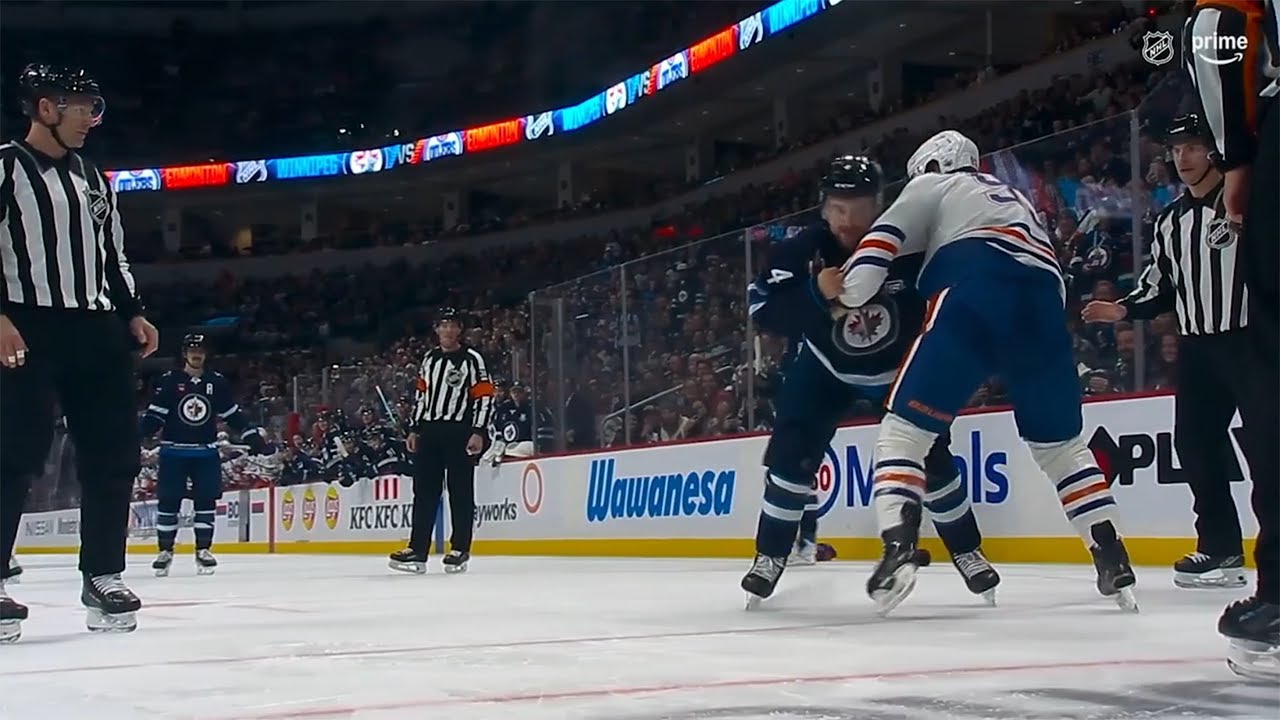 Ryan Nugent-Hopkins Drops 🥊 Gloves 🥊 With Neal Pionk