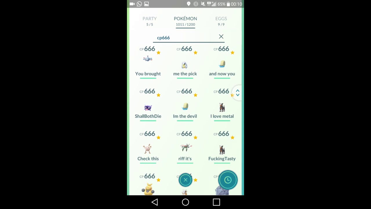 Tenacious D Beelzeboss tribute: 666 CP in Pokemon GO