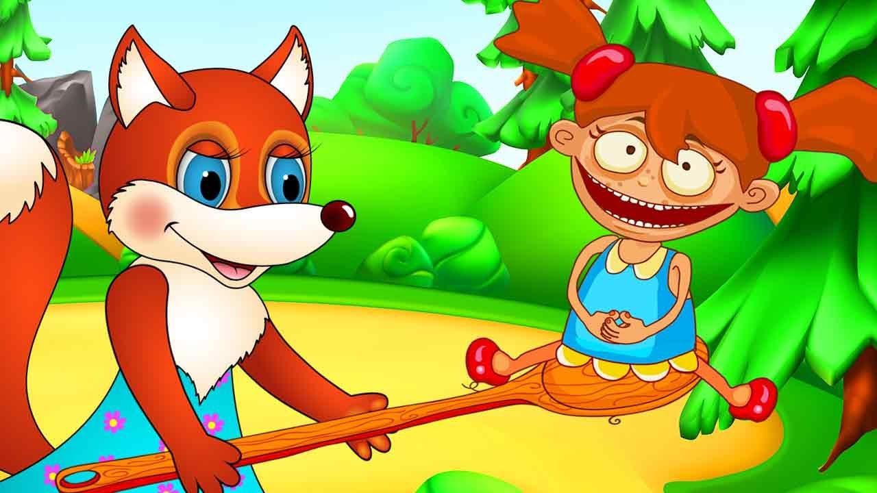 The Fox and the cunning girl Zhikharka. English Fairy Tale / Cartoon / Fairy Planet /Story for kids