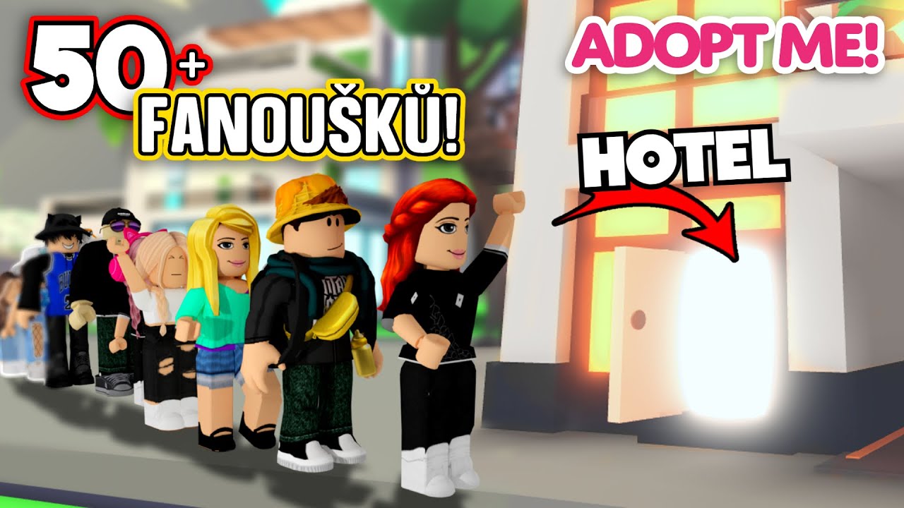 PRONAJÍMÁM *HOTEL* FANOUŠKŮM! + POOL PARTY! 🥳 Roleplay Adopt Me!