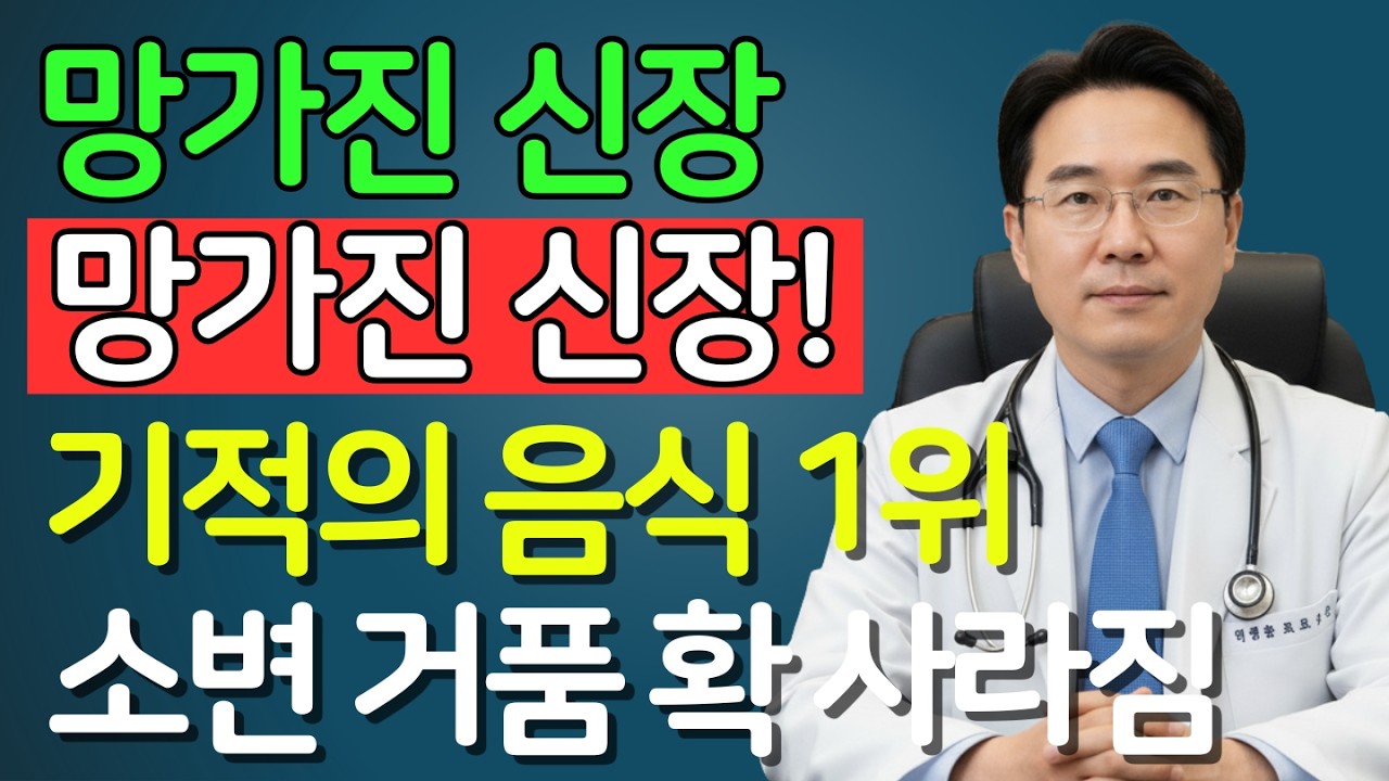 신장 건강 되찾는 최고의 음식 TOP3! 소변 거품이 사라지고 콩팥이 살아납니다 | 신장건강 | 노인건강습관