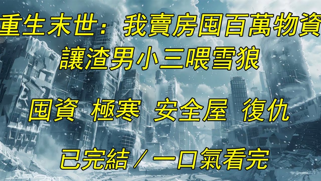 【完結/囤資】《重生末世：我賣房囤百萬物資，讓渣男小三喂雪狼》#末日#小說 #末世 #小說推文#囤資 #一口氣看完 #末世小説 #完結 #爽文 #睡前故事 #分享 #推薦 #動漫 #一口气看完