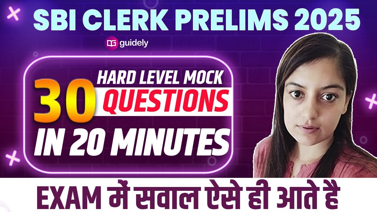 SBI Clerk Prelims 2025 | Solve 30 Questions in 20 minutes | English By Shefa Ma'am