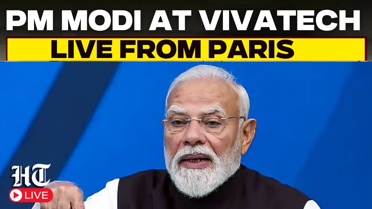 Live: PM Modi, French President Macron Attend Europe's Biggest Tech Trade Fair VivaTech In Paris