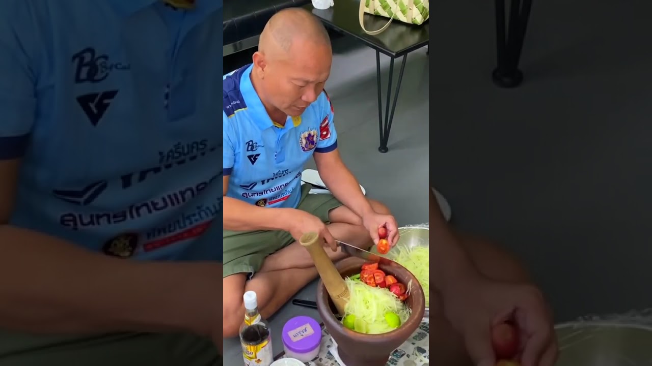 ตำหมากหุ่งก่อนอัดรายการ #หม่ำจ๊กมก #cooking #food 