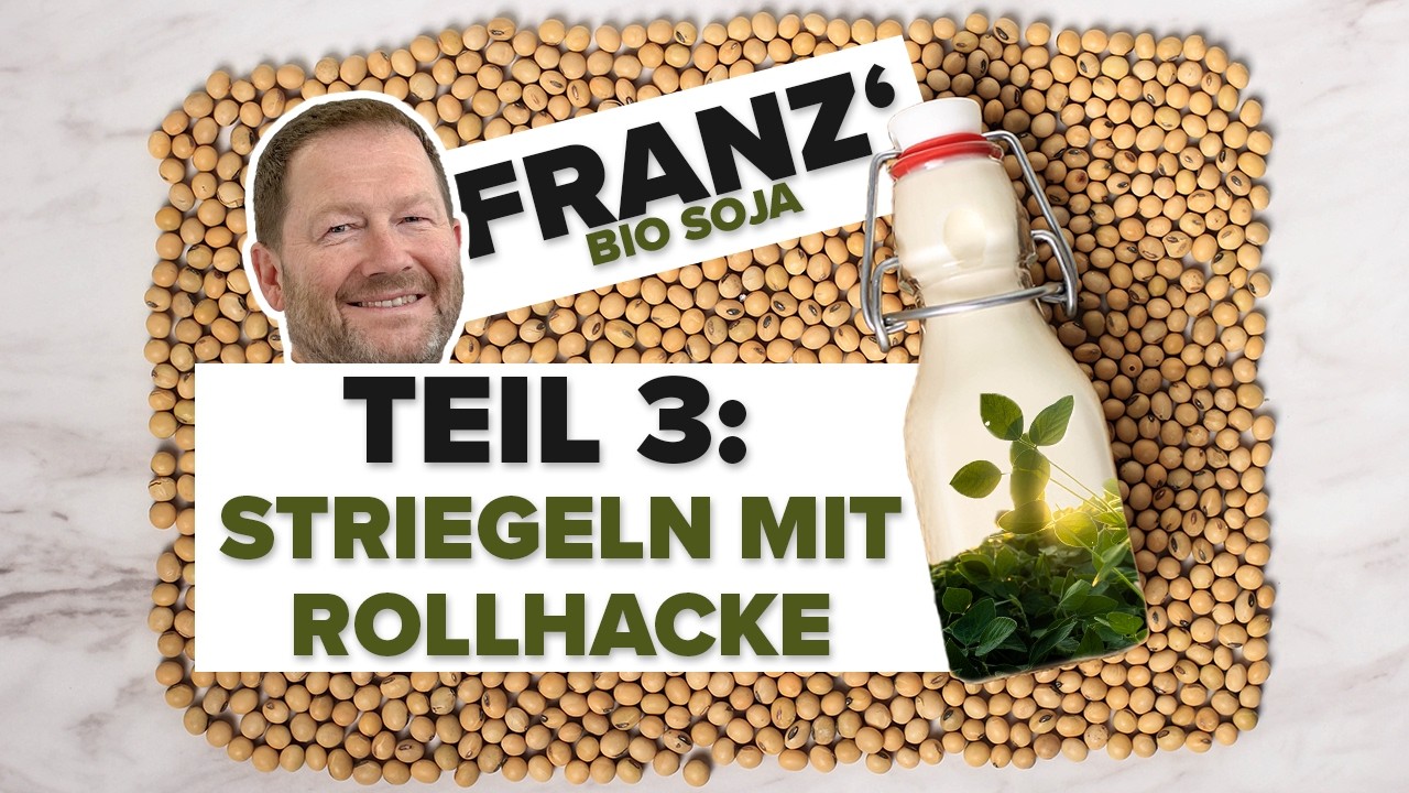 Franz' Bio Soja Teil 3: Striegeln mit der Rollhacke von APV