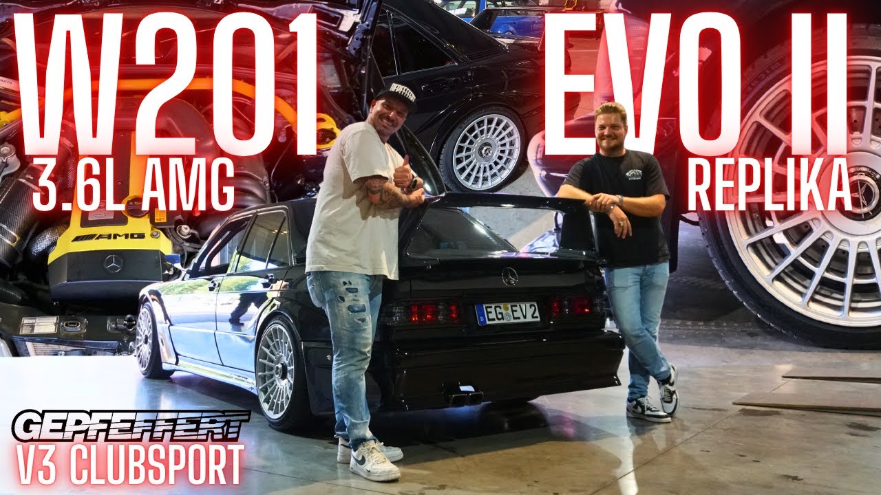 Mercedes 190 W201 EVO II CARBON Replika mit 3.6L AMG Motor & GEPFEFFERT V3 Clubsport Competition