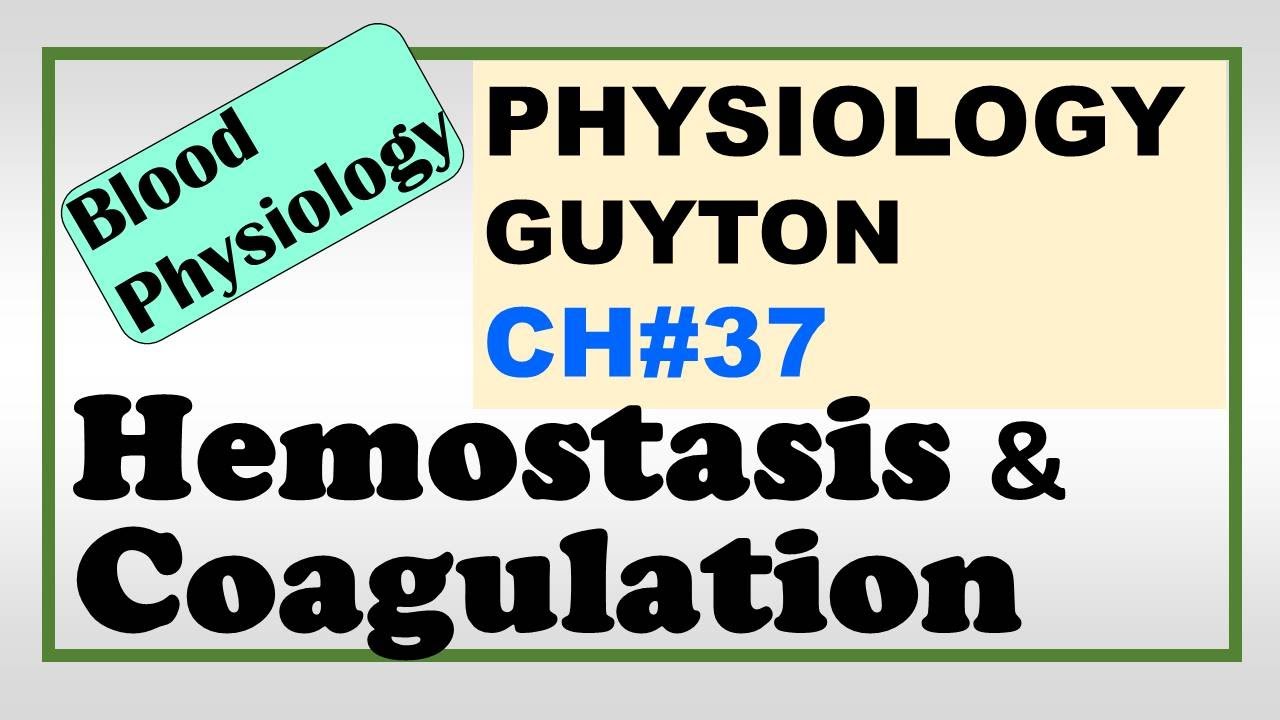 Ch#37 Physiology Guyton | Hemostasis & Blood Coagulation | Blood Physiology | Dr Asif Lectures
