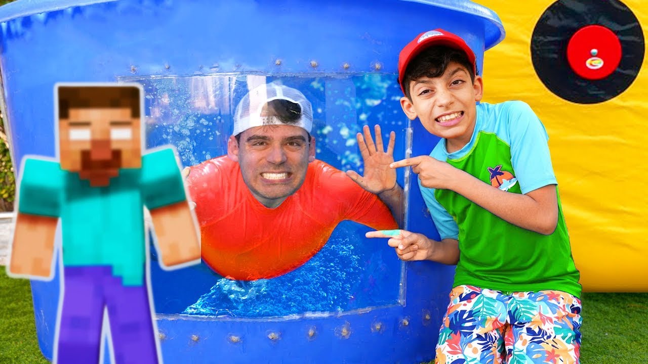 Jason Bermain Tantangan Keluarga! Kotak Minecraft Herobrine yang Nyata?! 😱🎮