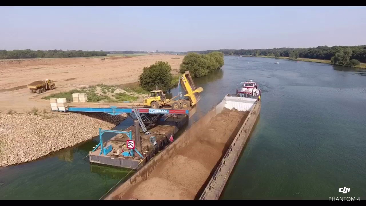 Grondverzet hoogwatergeul Ooijen (augustus 2018)