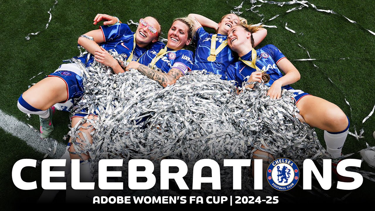 🏆 FULL CELEBRATIONS! | Treble Winning Chelsea 🏆 | Chelsea | Adobe Women's FA Cup 2024-25