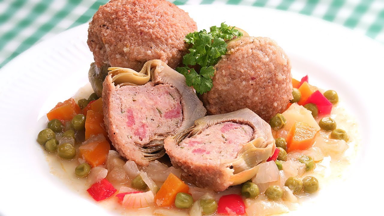 Alcachofas Rellenas de Carne al Estilo Andaluz