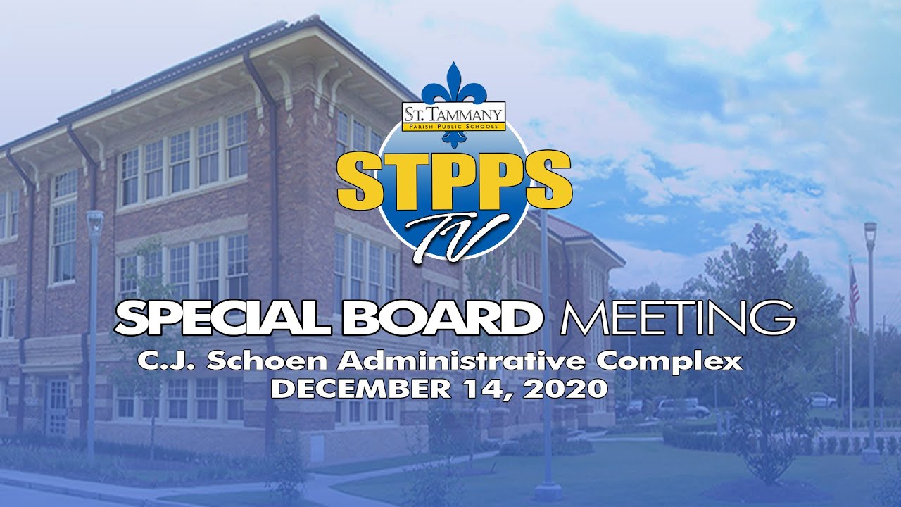 STPPS Special Board Meeting - 12/14/20