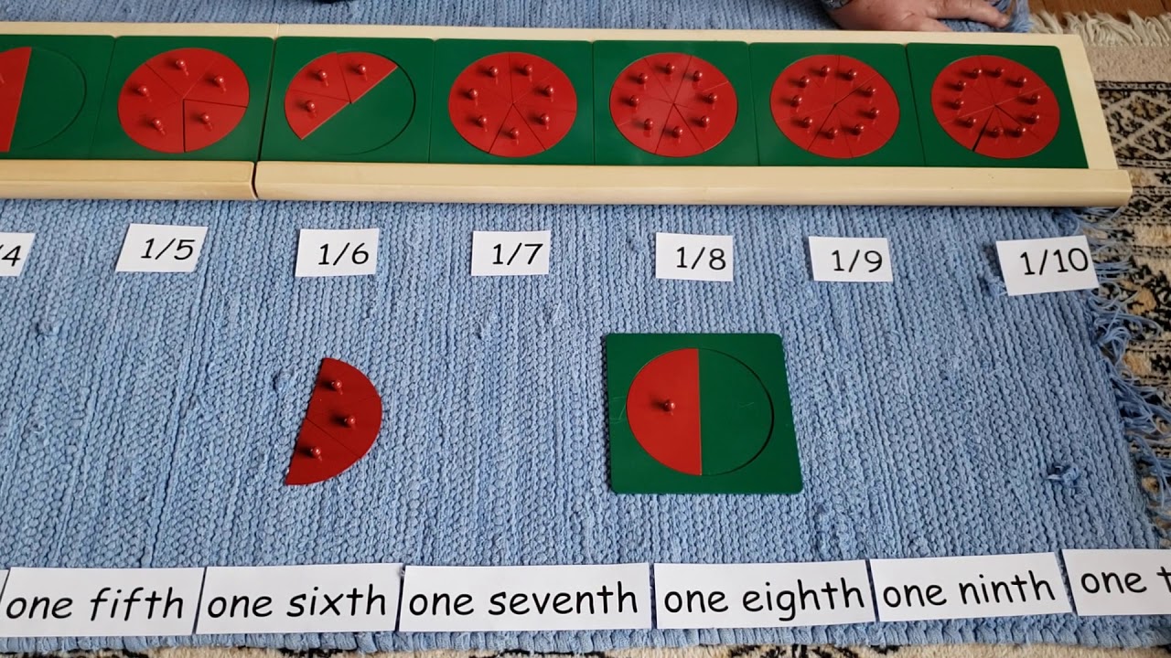 Montessori Fraction Circles: An Introduction to Equivalent Fractions
