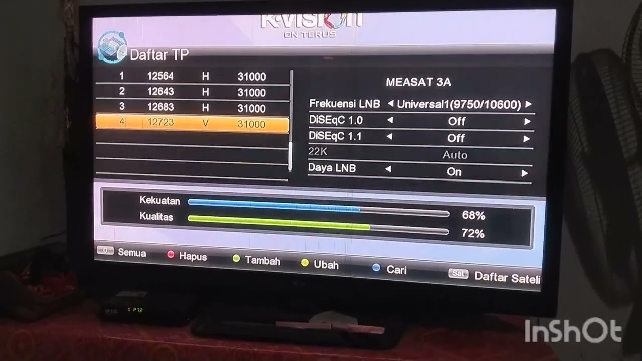 Updet 2 transponder  terbaru dari K-vision Ku-band 16 Desember 2025