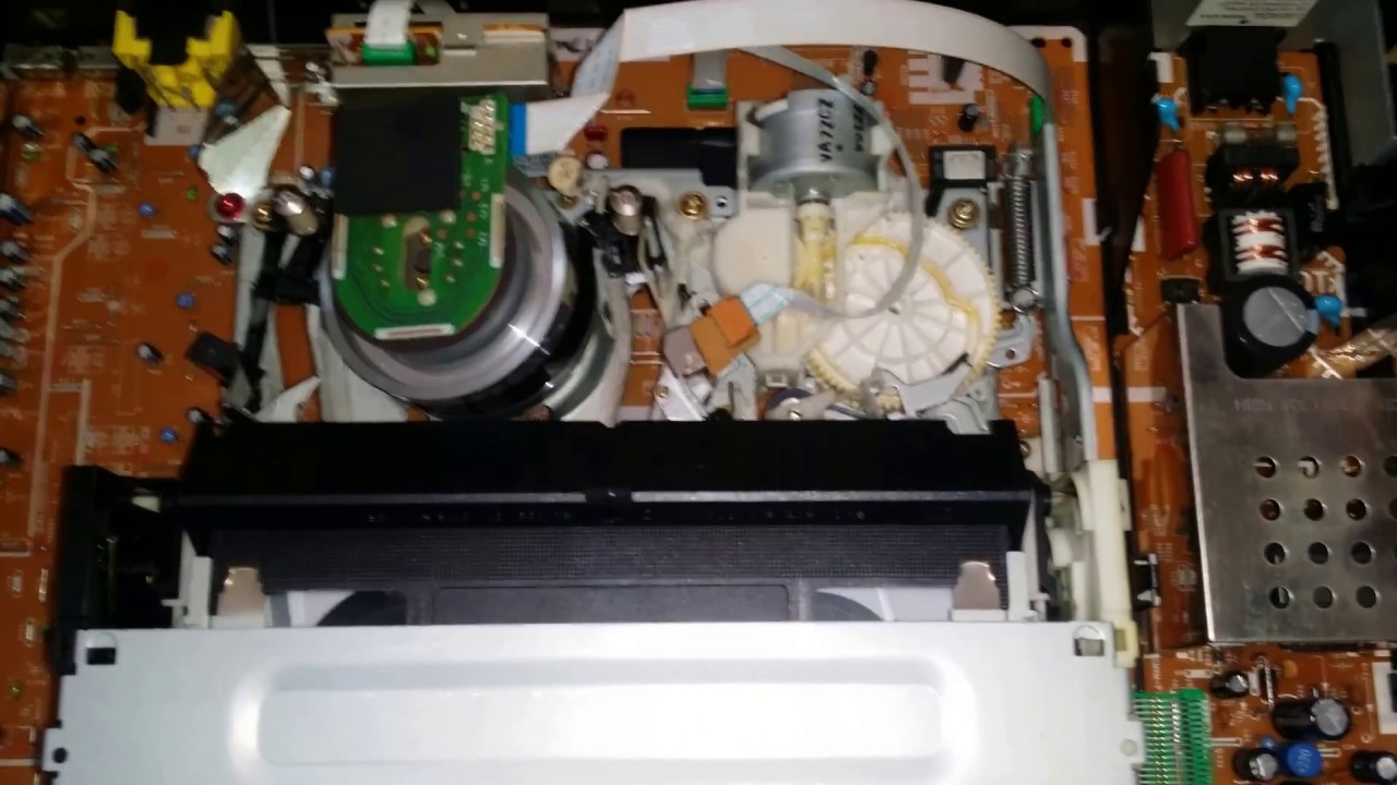 VCR loading mechanism sound and inside view