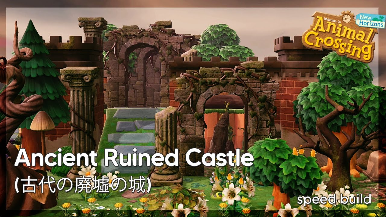 Ancient Ruined Castle 🐰🌿 Animal Crossing New Horizons [あつ森] | Speed Build