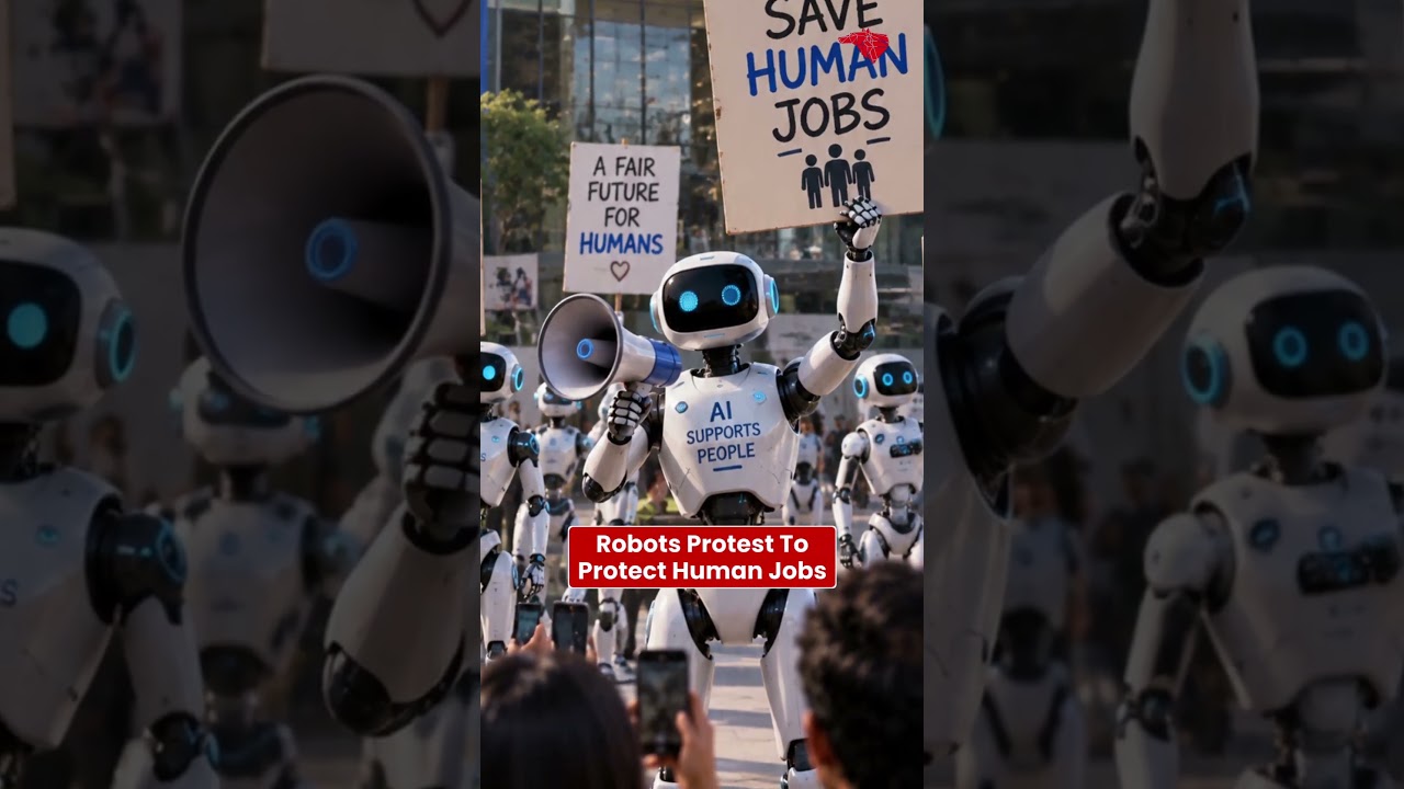 ROBOTS ARE PROTESTING TO SAVE HUMAN JOBS!