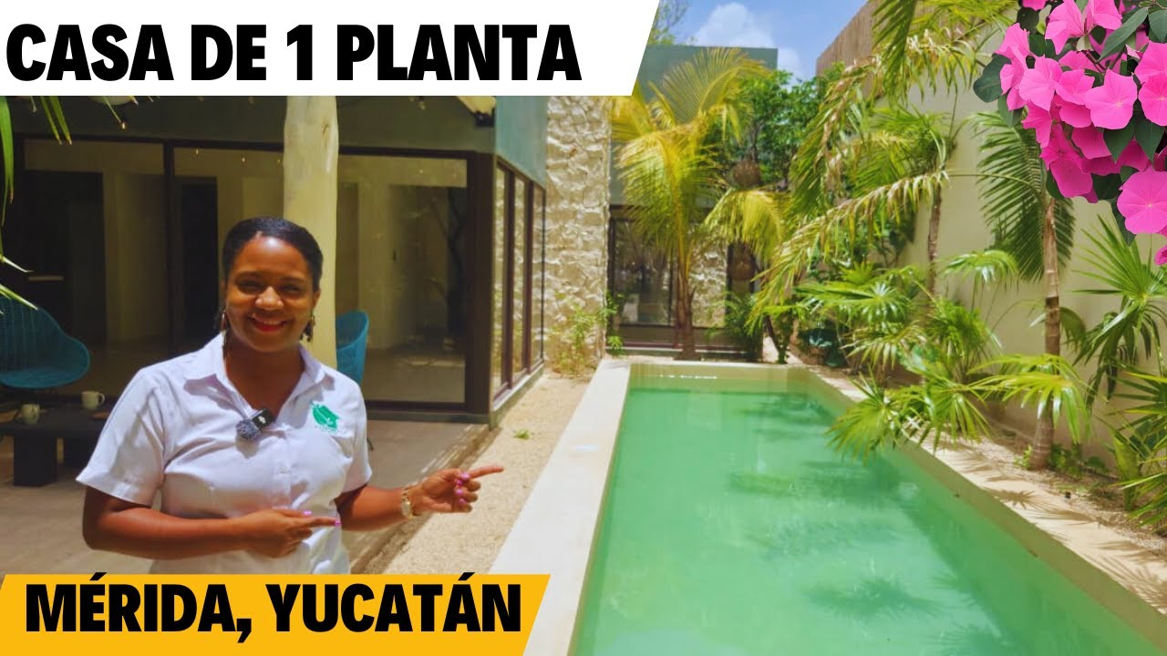 CASAS de UNA PLANTA en Mérida, Yucatán / 3 recámaras + piscina #casasenmerida