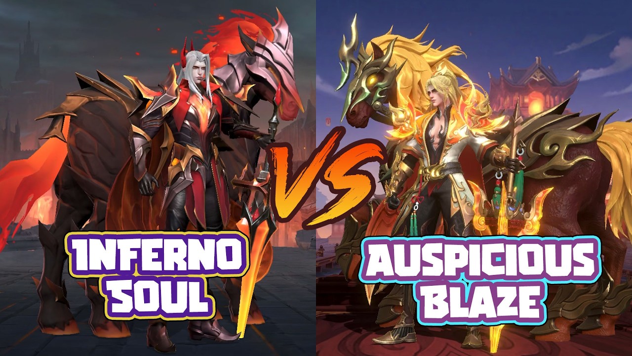Leomord - Auspicious Blaze lunar skin V.S. Inferno Soul luckybox skin - MLBB - Skin Comparison