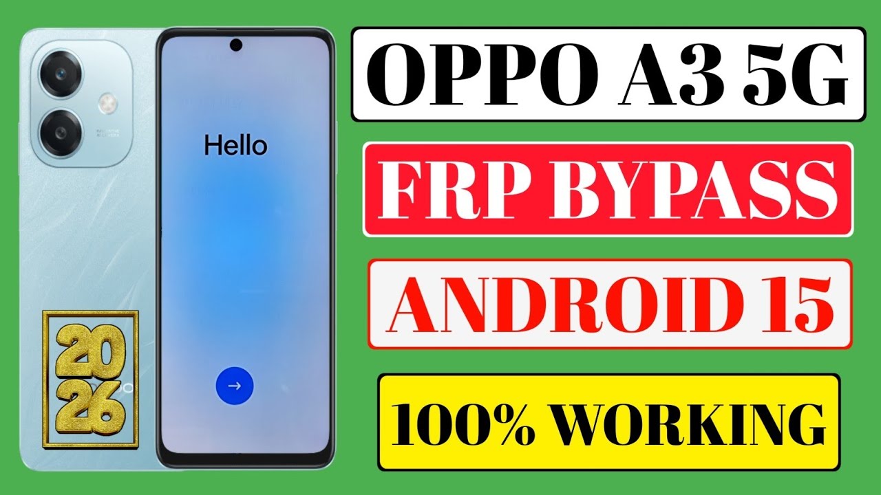 Oppo A3 5G Frp Bypass | Android 15 | Oppo A3 5G Google Account Remove 