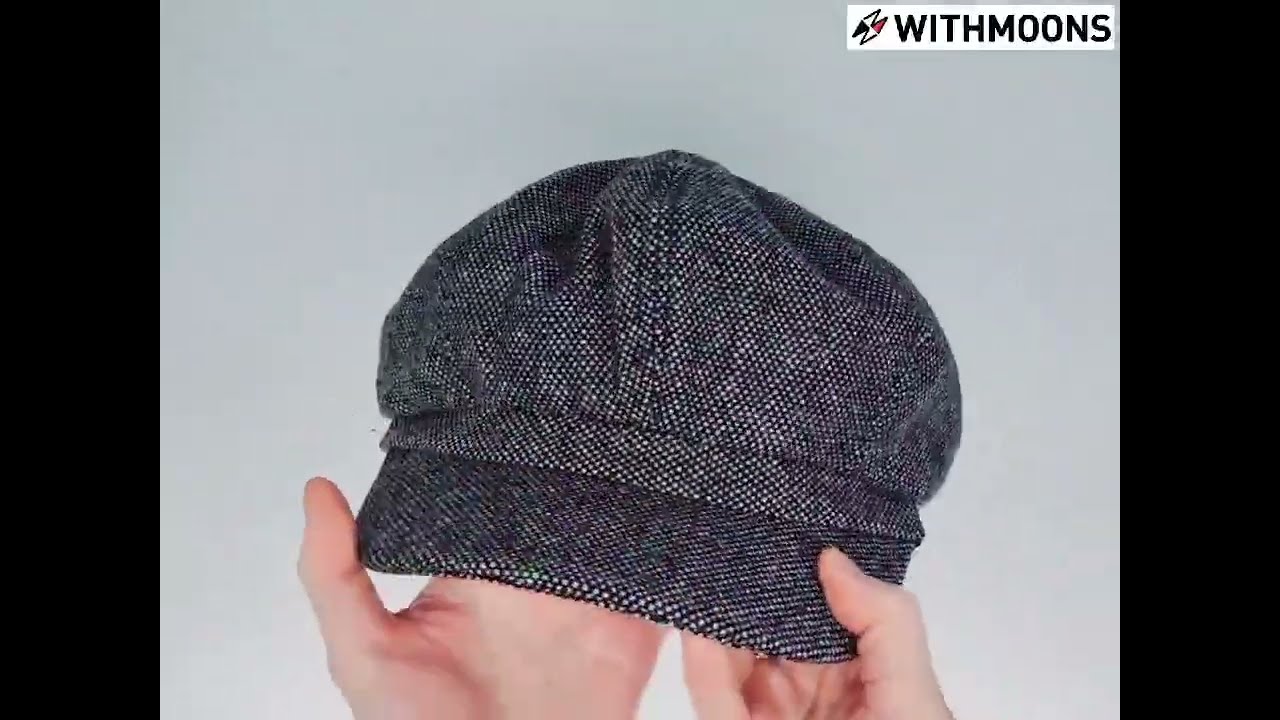 WITHMOONS Newsboy Hat Wool Felt Simple Ivy Cap SL3525
