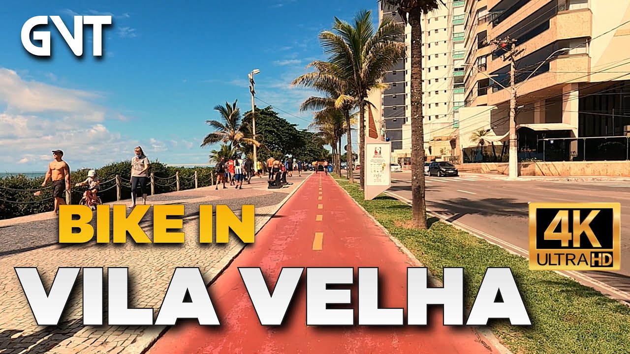 Vila Velha - ES  [4K] Em Bicicleta da Praia da Costa ao Final da Orla