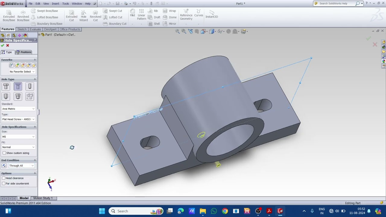ASSEMBLY OF BUSHED BEARING in Solidworks