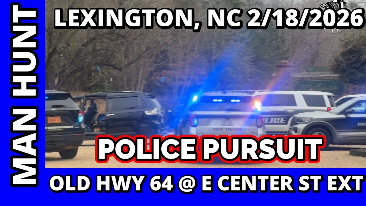 NC State Trooper Foot Chase in Lexington | Drone & Helicopter Search for Suspect