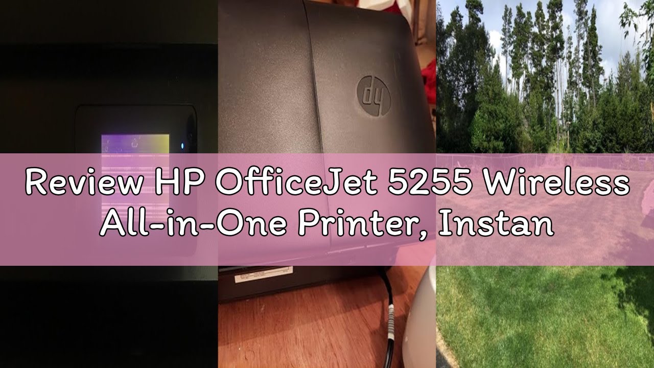 Review HP OfficeJet 5255 Wireless All-in-One Printer, Instant Ink, Works with Alexa (M2U75A)