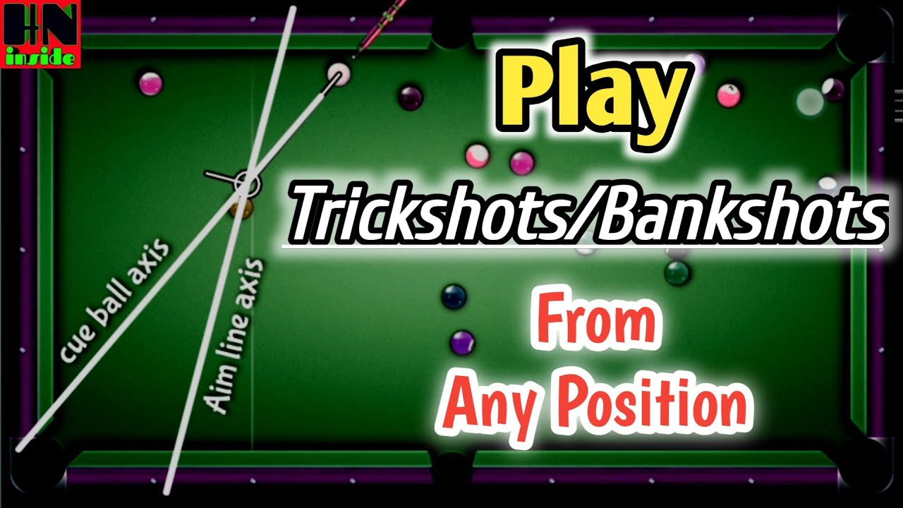 8 ball pool | How to Calculate angle for trick shots from any position of cue ball