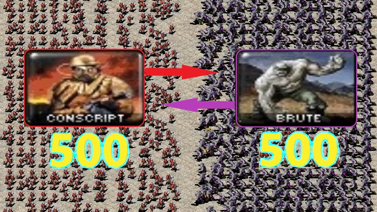 Conscripts vs Brutes - Red Alert 2