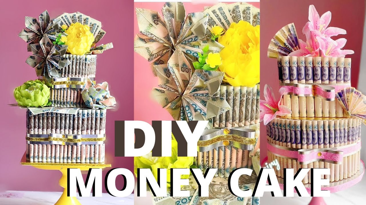 HOW TO MAKE A MONEY BOUQUET , Origami MONEY ROSE Flower Folded No glue #moneybouquet #moneycake
