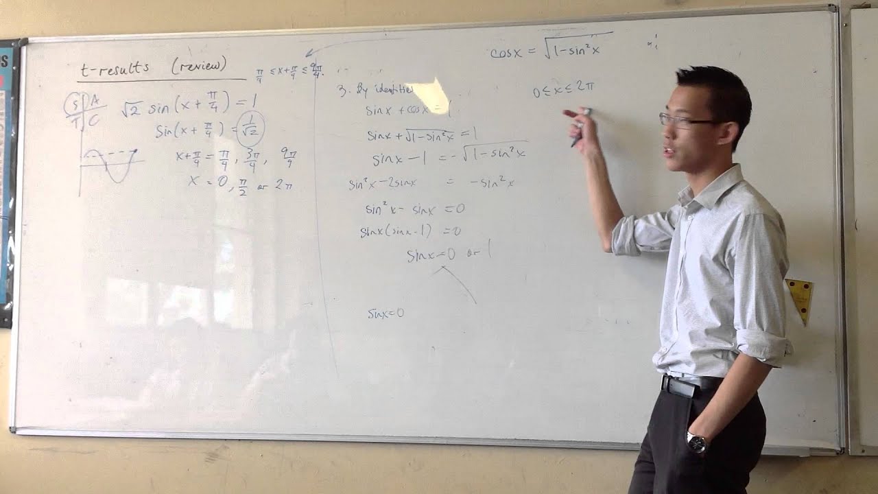 sin(x) + cos(x) = 1 by Identities (Flawed)