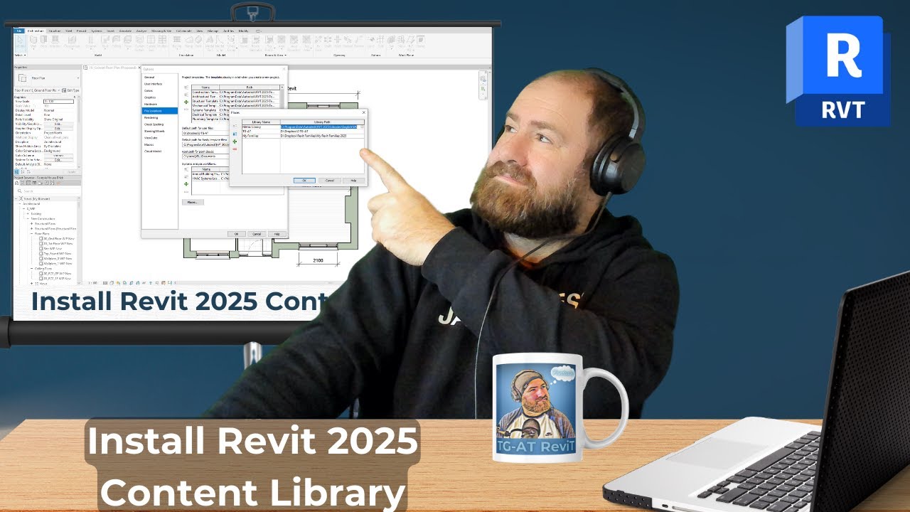 Установить библиотеку содержимого Revit 2025