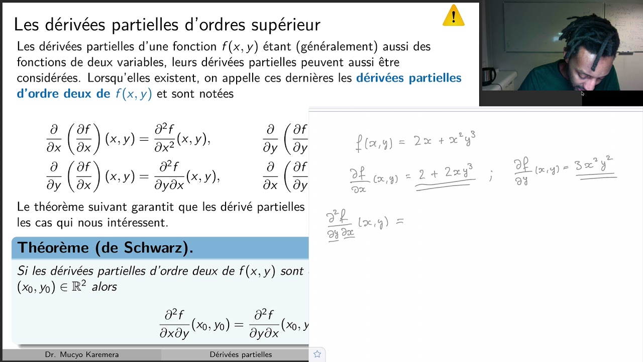 Mathématiques I - Cours 7.2 - Dérivées partielles