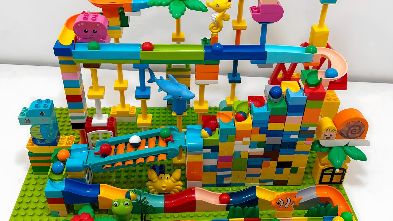 Epic LEGO Duplo Marble Run | Sea Animals Marble Race