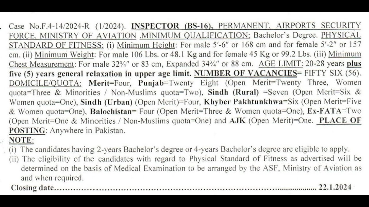 FPSC Inspector ASF Jobs: Easy Step-by-Step Apply Process, Syllabus, Payment, and Requirements