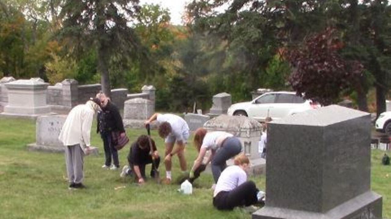 Holding On To History: CSS students help DAR clean veteran headstones at Forest Hill Cemetery