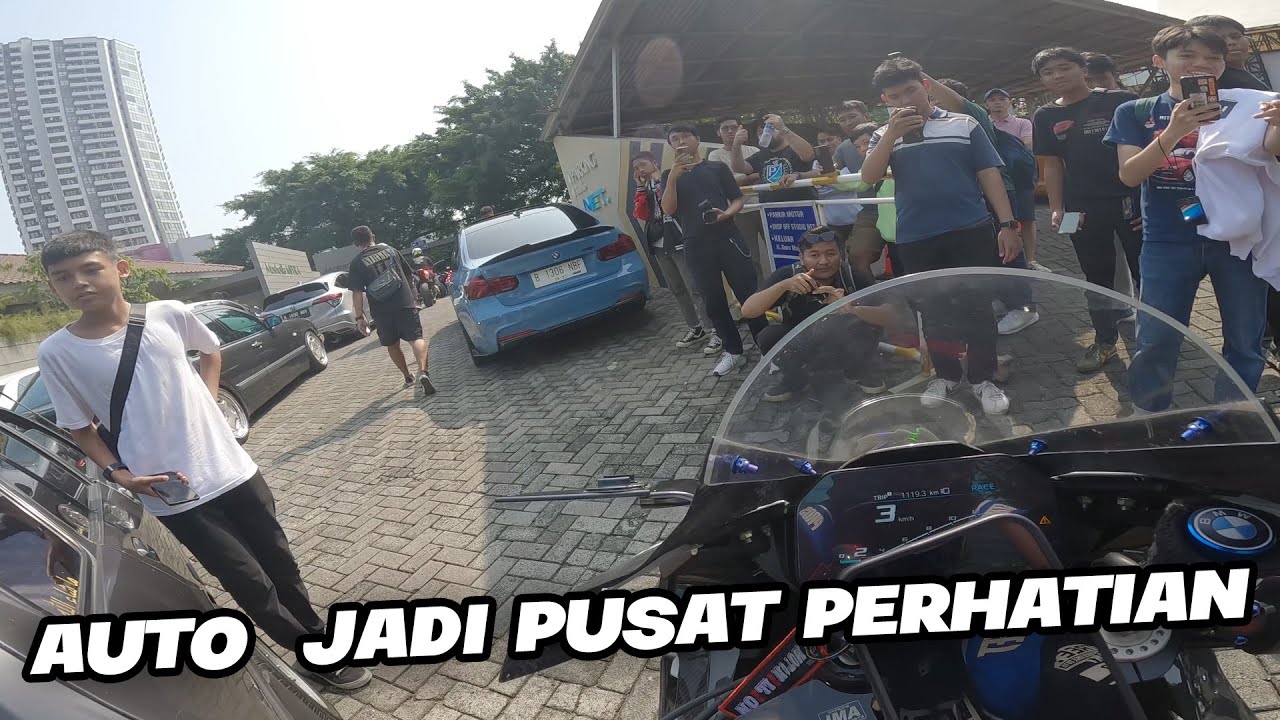 Sunmori Geber-Geber Depan Bocil-Bocil dengan BMW S1000RR ke acara Morning Drivers Club (The Elite)