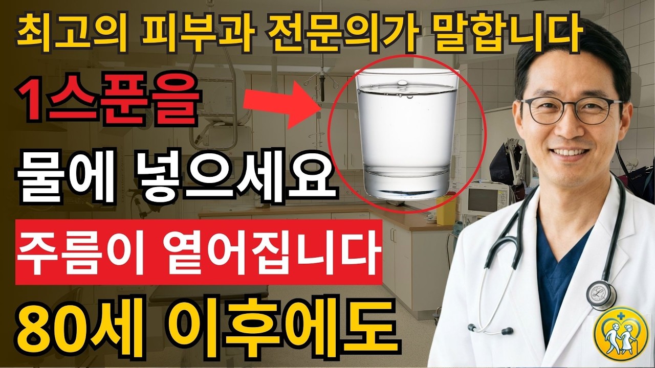 그냥 물만 마시지 마세요! 이것을 추가하면 콜라겐 증가, 피부 탄력 강화 & 주름 완화 | 노년 건강