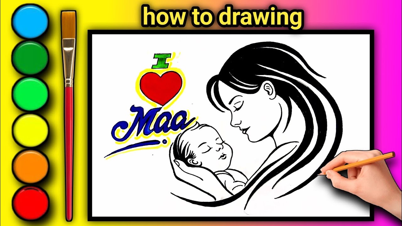 Mothers day drawing easy and beautiful | 