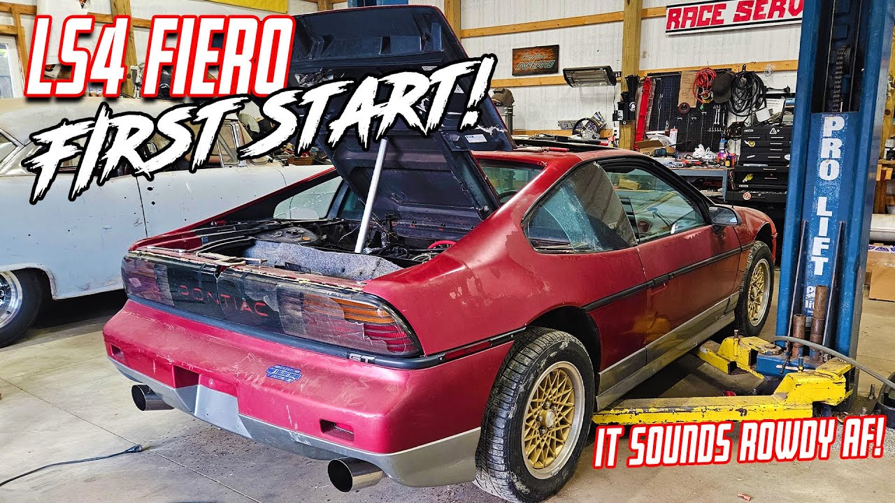 LS4 Swapped Fiero FIRST START! IT SOUNDS KILLER!!