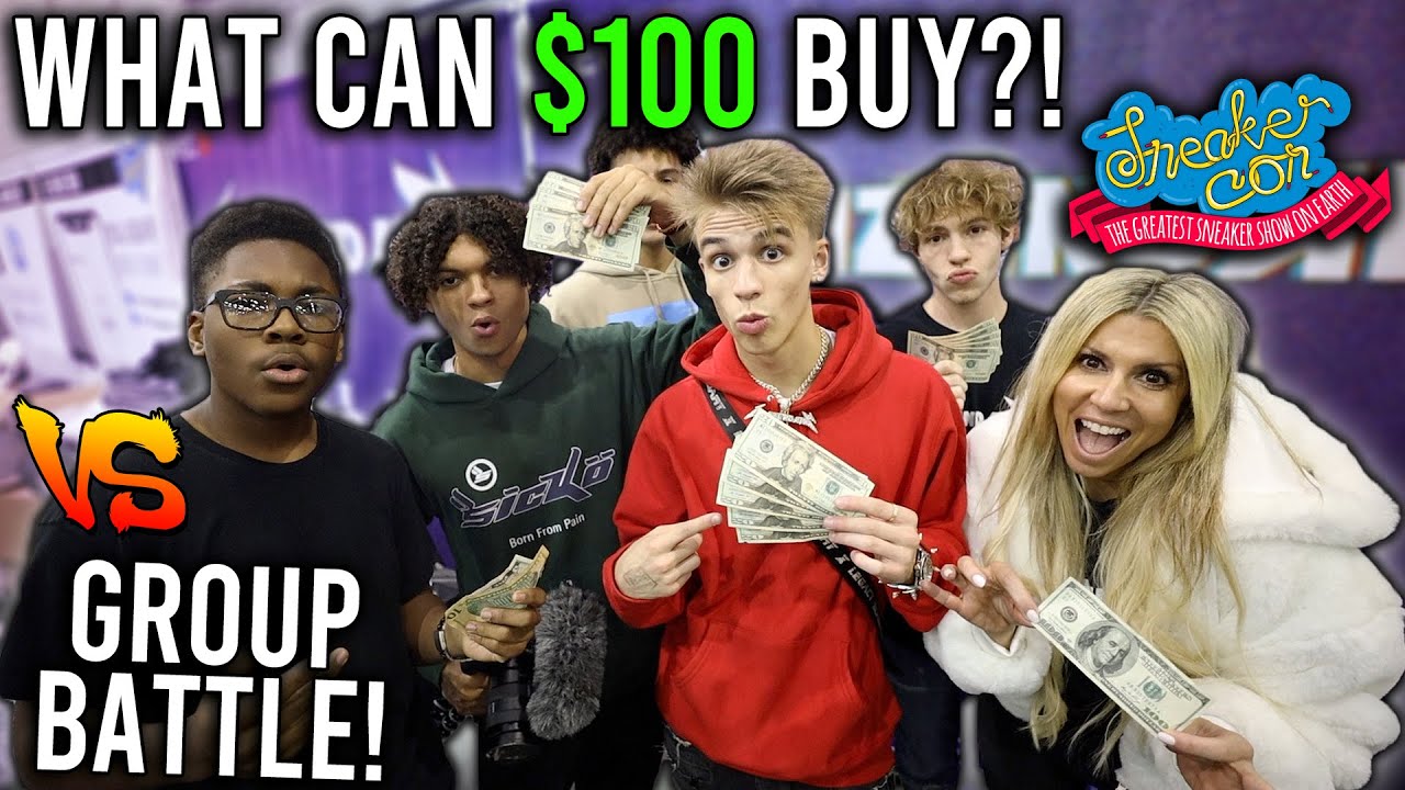 What Can $100 Get at SNEAKERCON?! (Group Challenge)