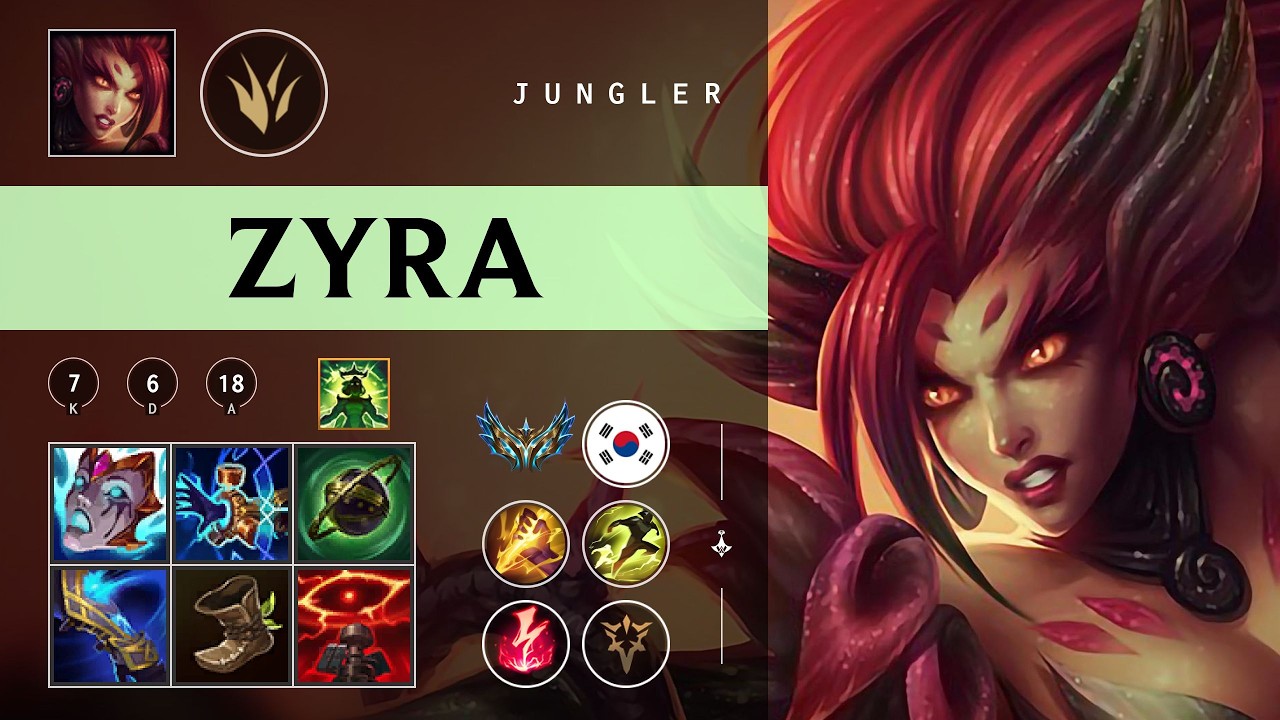 Zyra Jungle vs Hecarim - KR Challenger Patch 26.04