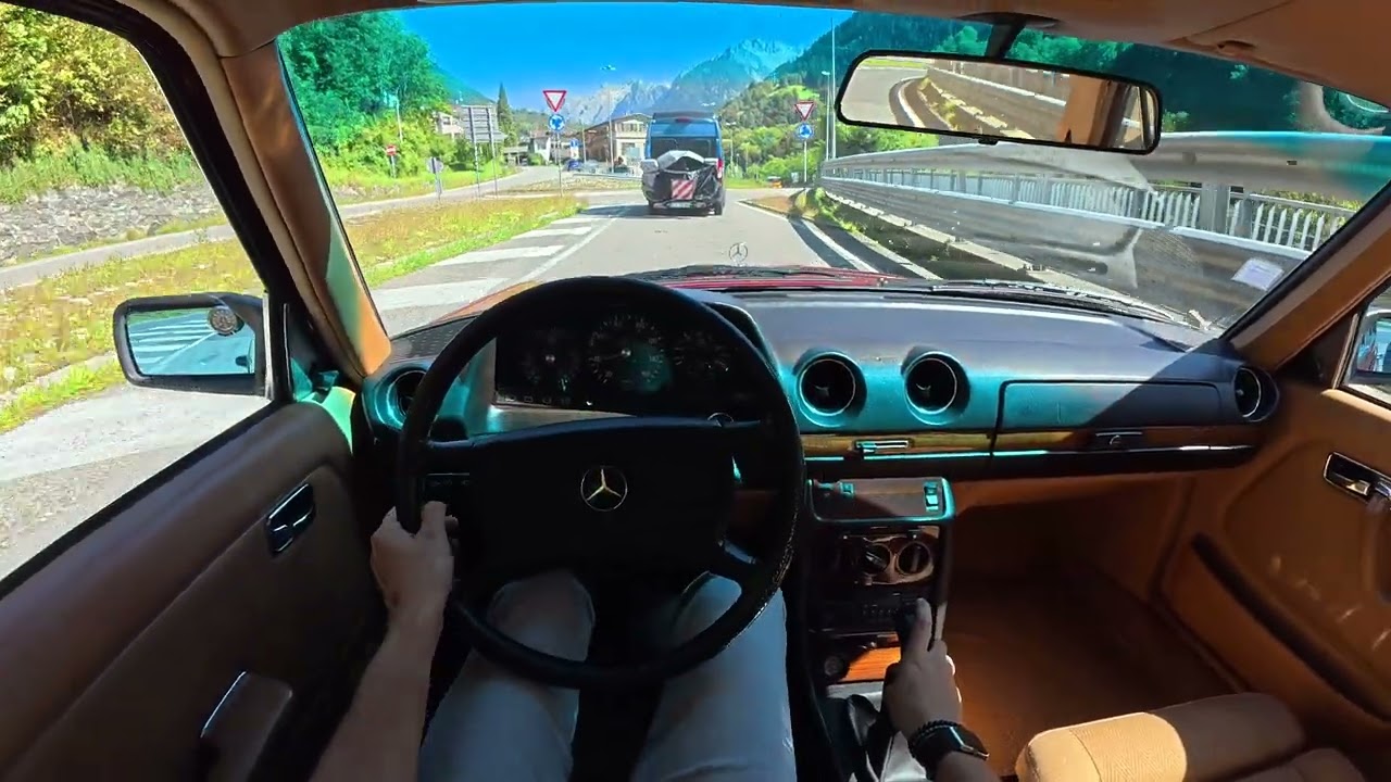 POV - 1981 Mercedes 240D W123 - Driving to St Moritz - ASMR