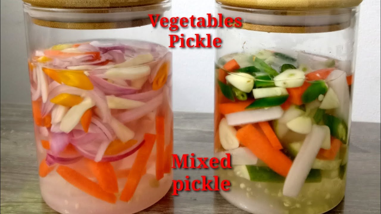 সিরকা দিয়ে ৫ মিনিটে দুই রকমের আচার ‼️ Mixed Vegetables Pickle  | Arabian picked | Vinegar Pickle